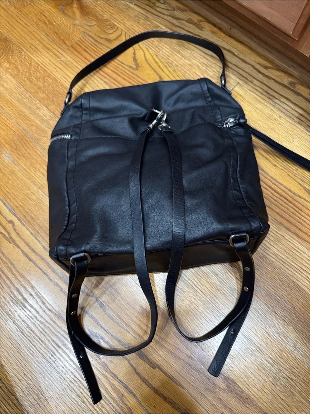 Lucky Brand Black Shoulder Backpack - Picture 3 of 11